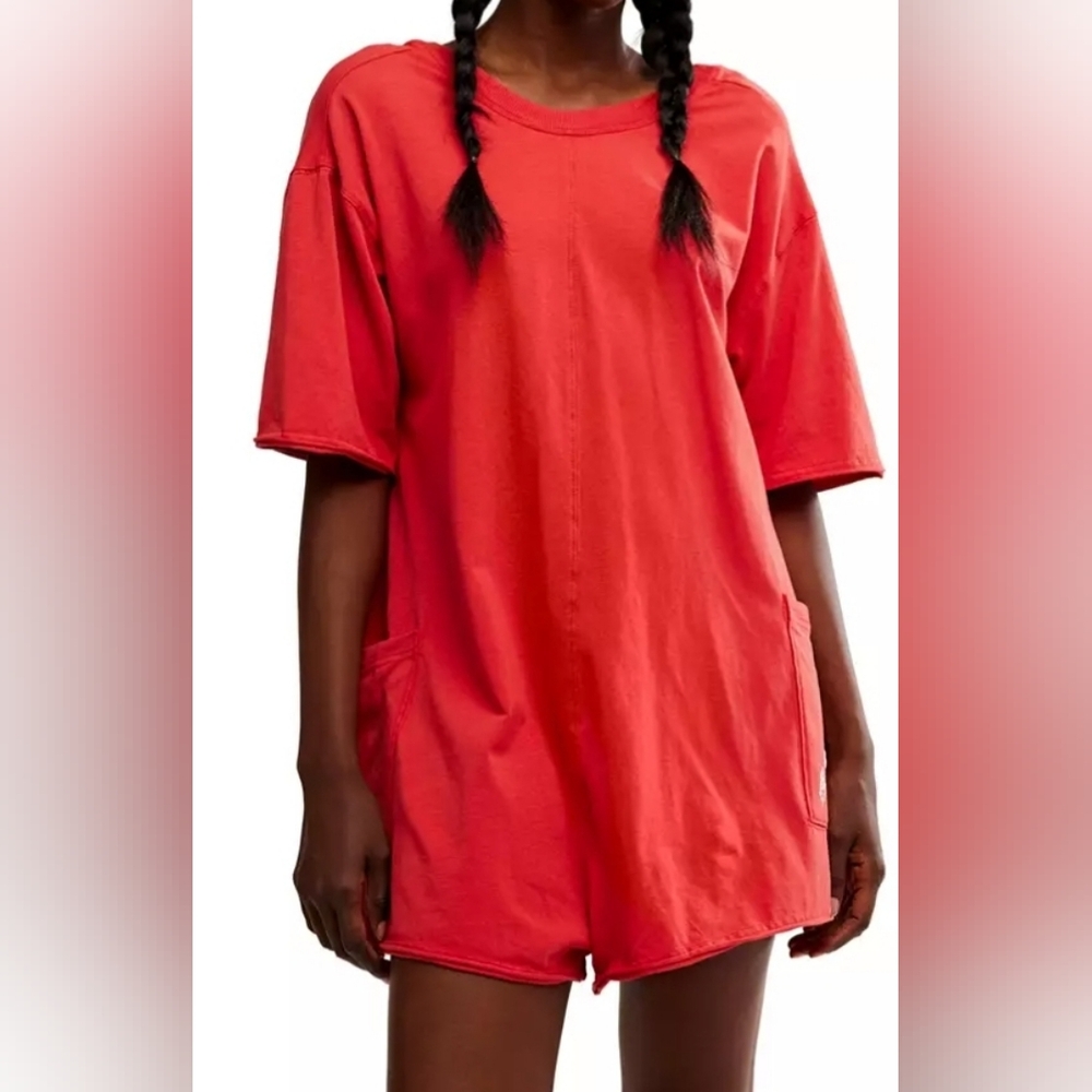 Free People Hot Shot Tee Romper - Picture 2 of 8